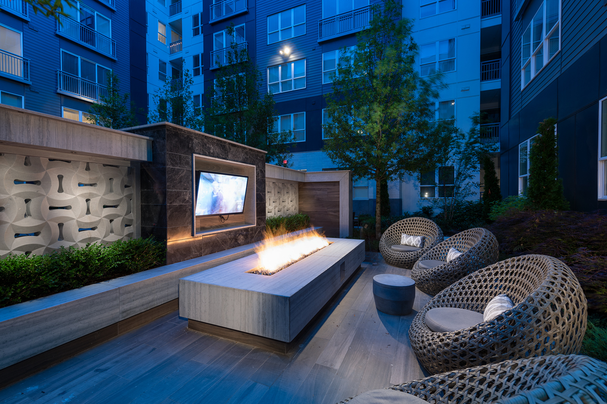 Firepit at night