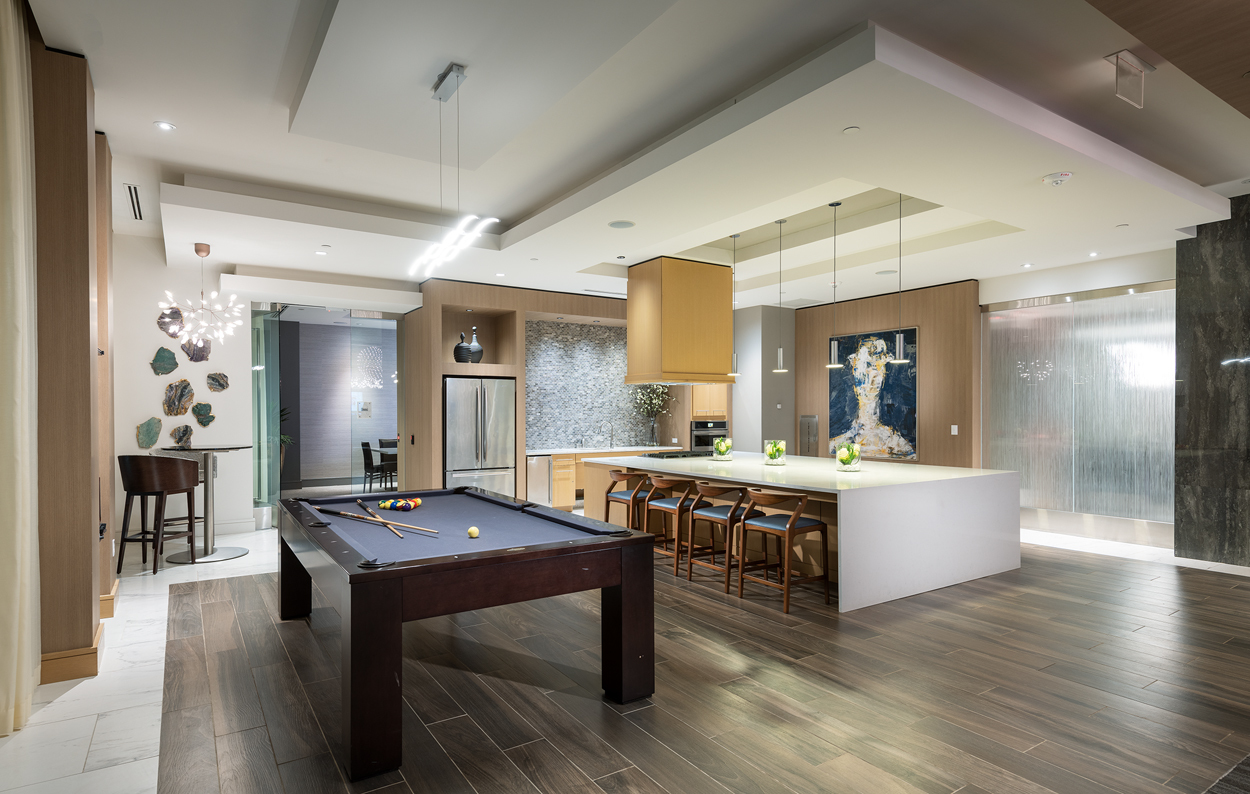 Clubroom pool table